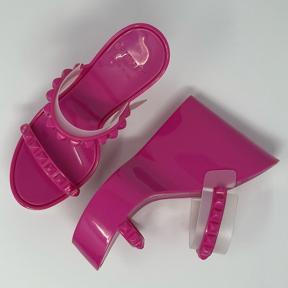 NWT Carmen Sol Tonino Wedge in Fuschia - Picture 5 of 14